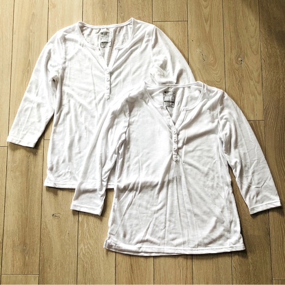 Mountain Warehouse Tops - Set of 2 Mountain Warehouse ISOCOOL UV Protection Henley 3/4 Sleeve T Shirts